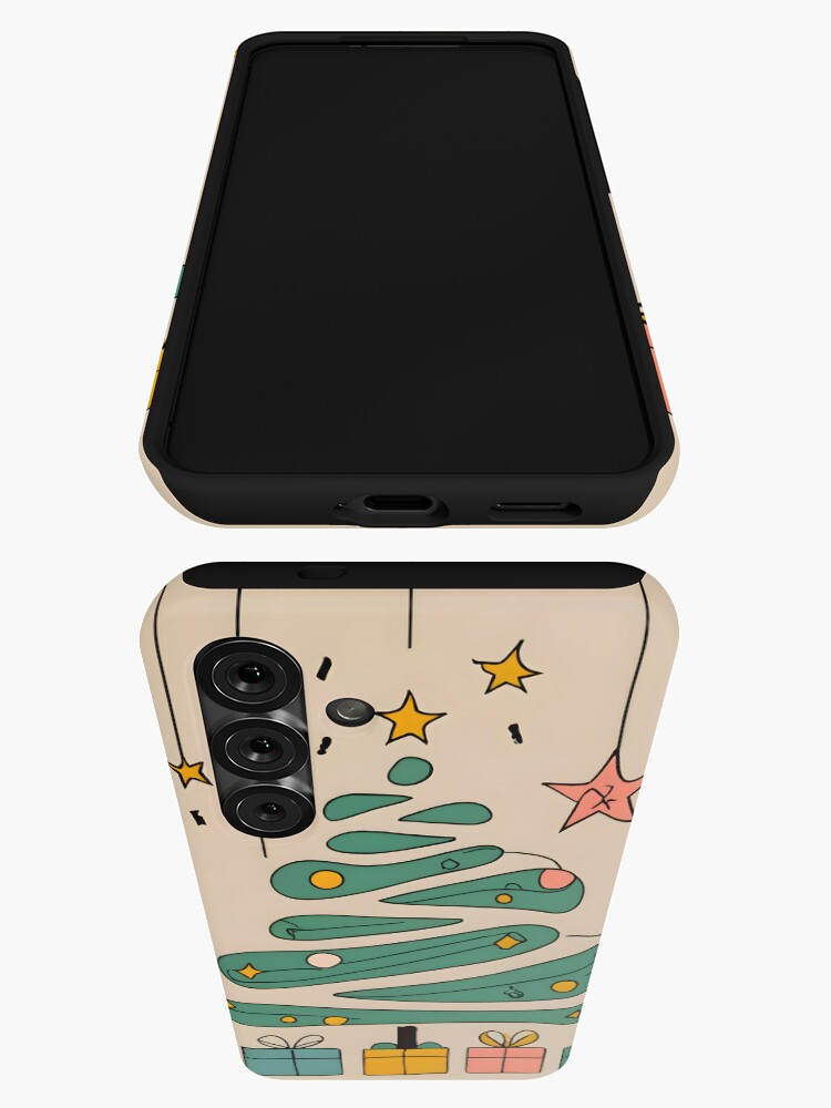 Thumbnail 3 of 4, Samsung Galaxy Phone Case, Modern Christmas Tree Minimalistic Drawing designed and sold by Patricks-Art.