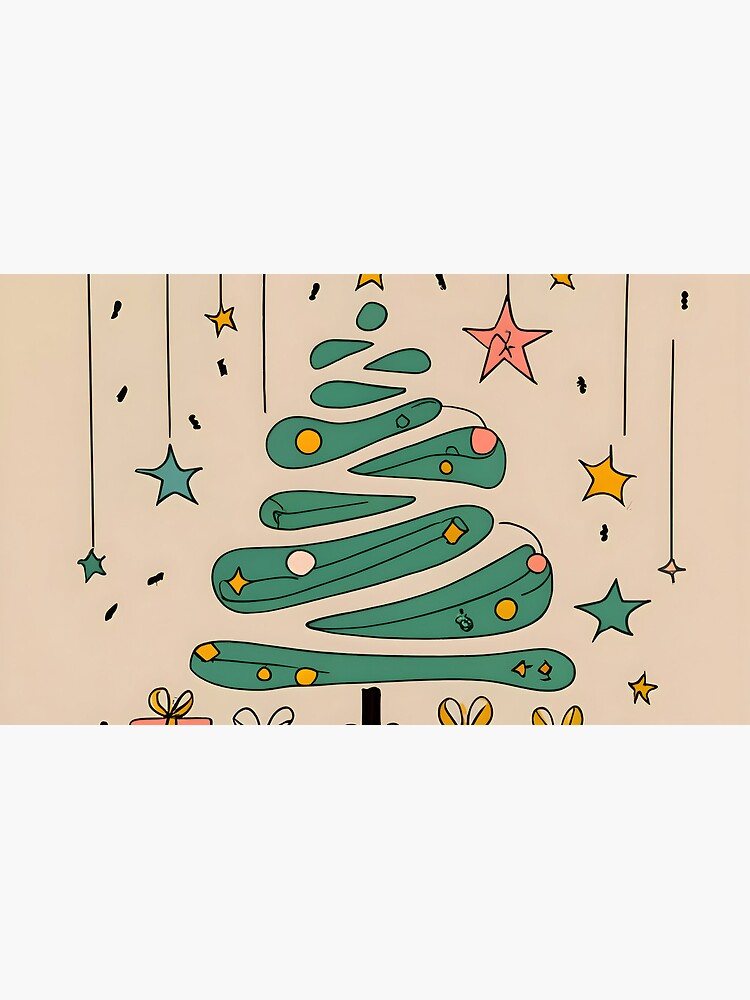 Thumbnail 6 of 6, Coffee Mug, Modern Christmas Tree Minimalistic Drawing designed and sold by Patricks-Art.