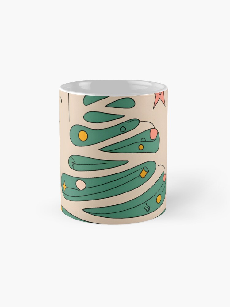 Thumbnail 4 of 6, Coffee Mug, Modern Christmas Tree Minimalistic Drawing designed and sold by Patricks-Art.