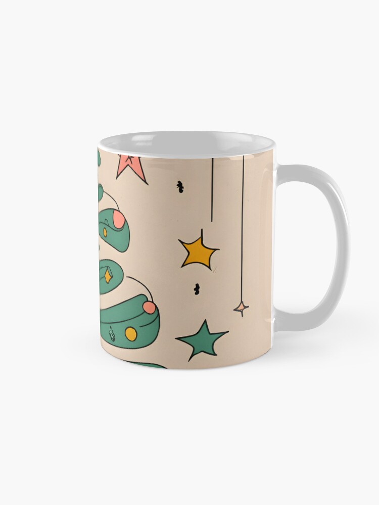 Thumbnail 5 of 6, Coffee Mug, Modern Christmas Tree Minimalistic Drawing designed and sold by Patricks-Art.