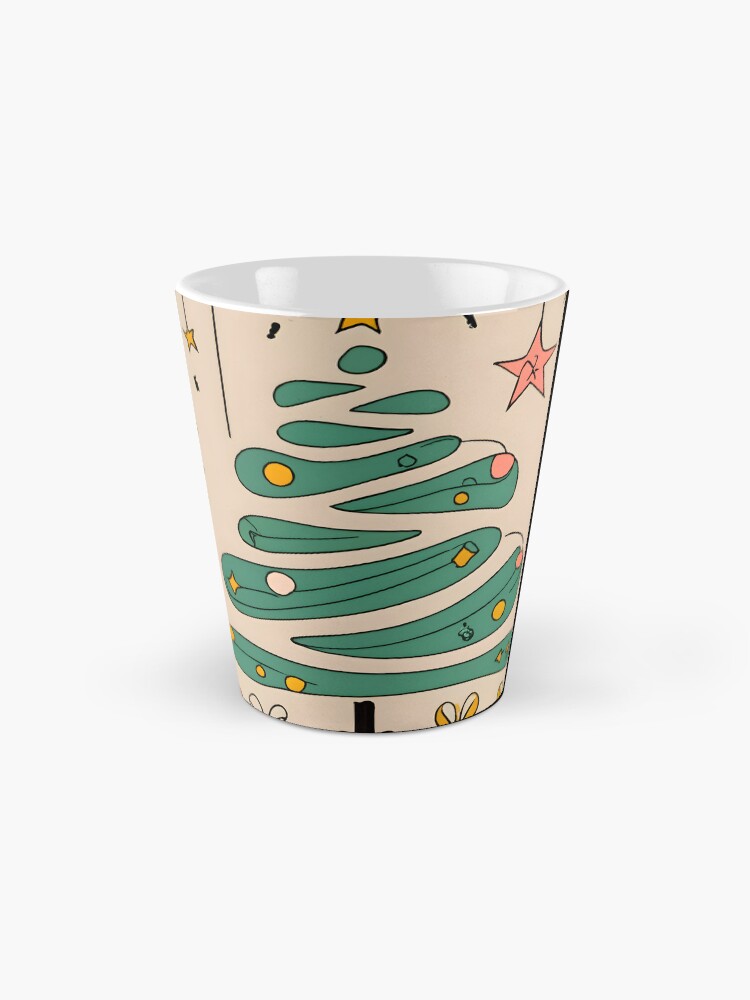 Thumbnail 2 of 4, Coffee Mug, Modern Christmas Tree Minimalistic Drawing designed and sold by Patricks-Art.