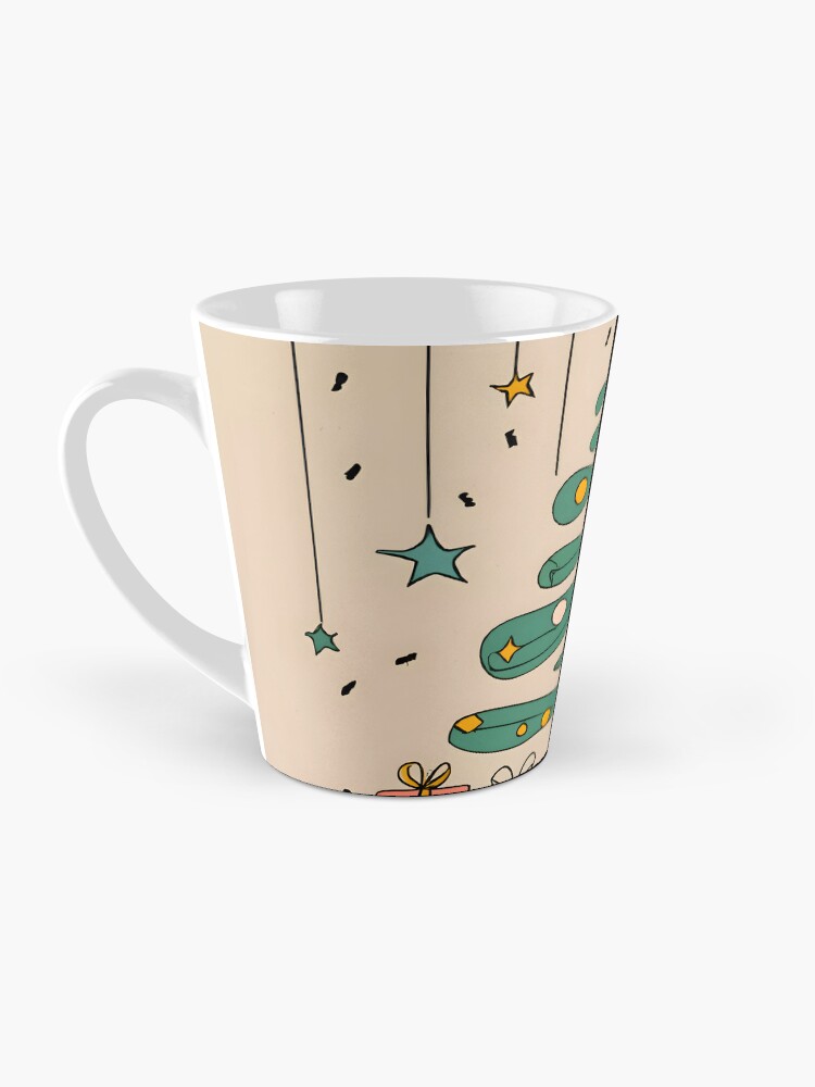 Thumbnail 3 of 4, Coffee Mug, Modern Christmas Tree Minimalistic Drawing designed and sold by Patricks-Art.