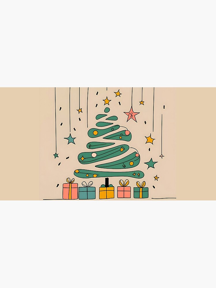 Thumbnail 5 of 5, Mouse Pad, Modern Christmas Tree Minimalistic Drawing designed and sold by Patricks-Art.