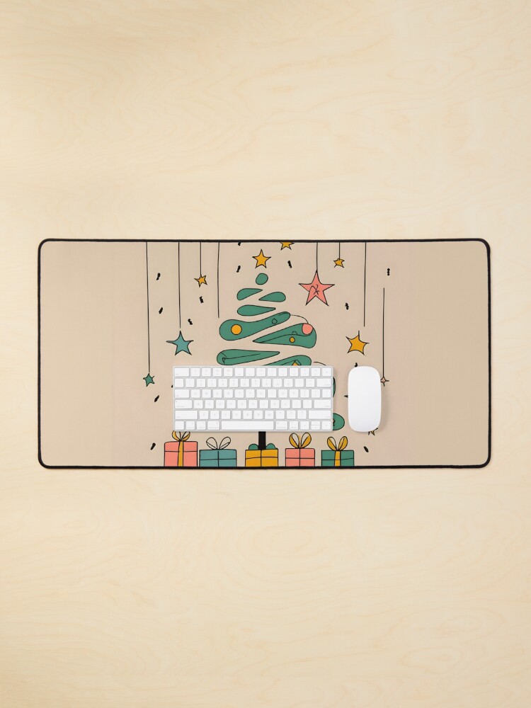Thumbnail 1 of 5, Mouse Pad, Modern Christmas Tree Minimalistic Drawing designed and sold by Patricks-Art.