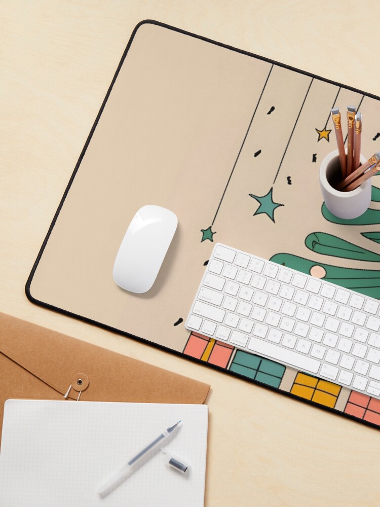 Thumbnail 3 of 5, Mouse Pad, Modern Christmas Tree Minimalistic Drawing designed and sold by Patricks-Art.