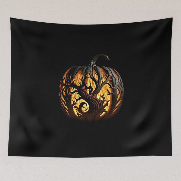 Item preview, Halloween pumpkin with tree decoration designed and sold by PsionicVoid.