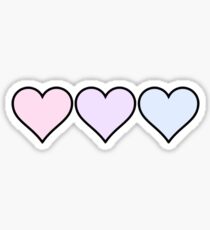 pastel hearts Sticker