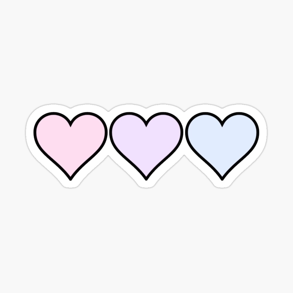 Pastel Heart Sticker Waterproof - P22