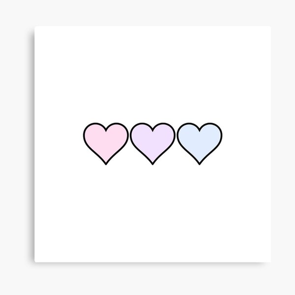 pastel hearts Canvas Print