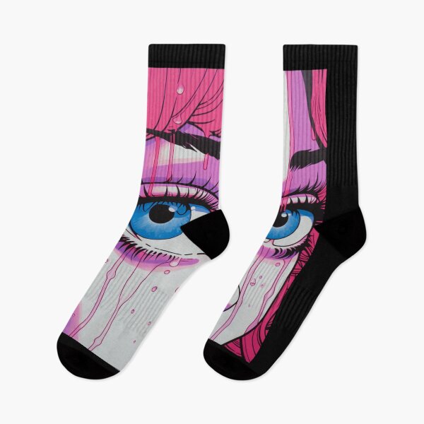 Item preview, pop art women blue eye and pink hair designed and sold by AceILA.