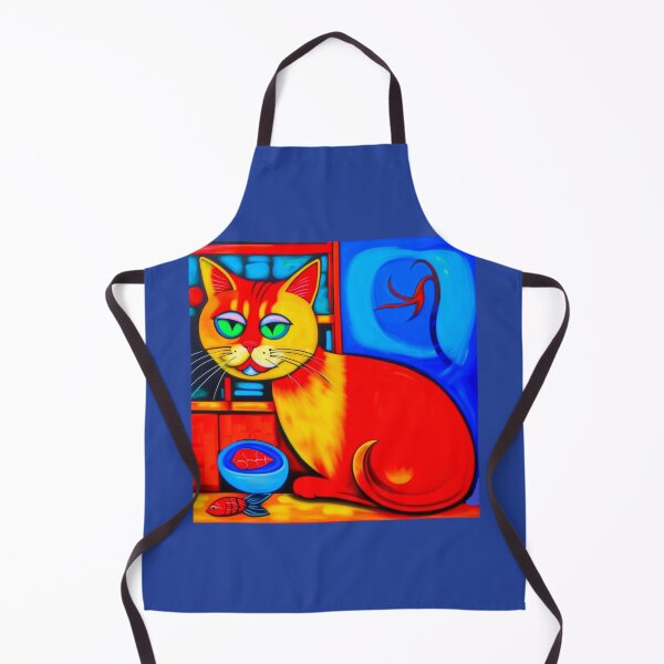 Item preview, A ginger cat looks at a goldfish. designed and sold by Natalia-Vlad.
