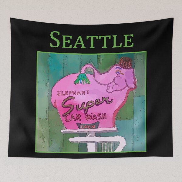 Item preview, Pink Elephant Neon Sign in Seattle - Welshdesigns designed and sold by welshdesigns.