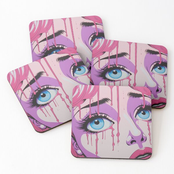 Item preview, pop art women blue eye and pink hair designed and sold by AceILA.