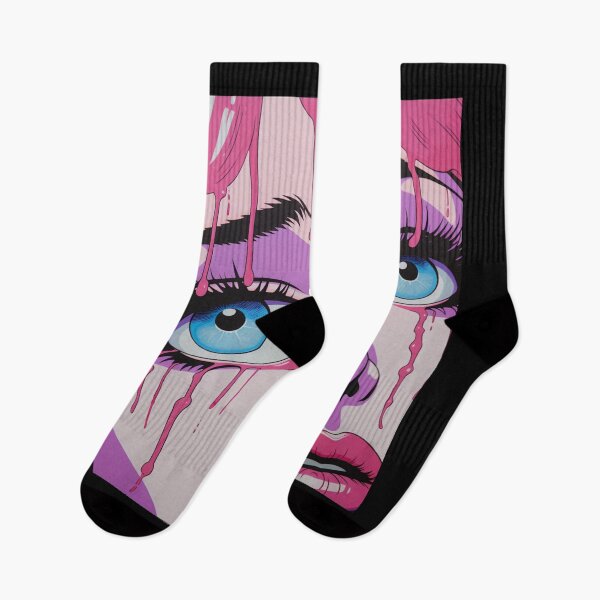Item preview, pop art women blue eye and pink hair designed and sold by AceILA.