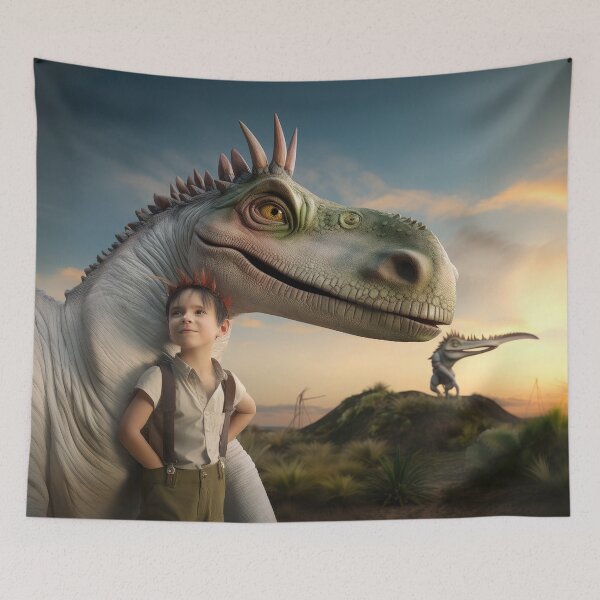 Item preview, Little Boy and His Pet Dinosaur designed and sold by Peter LOPEZ.