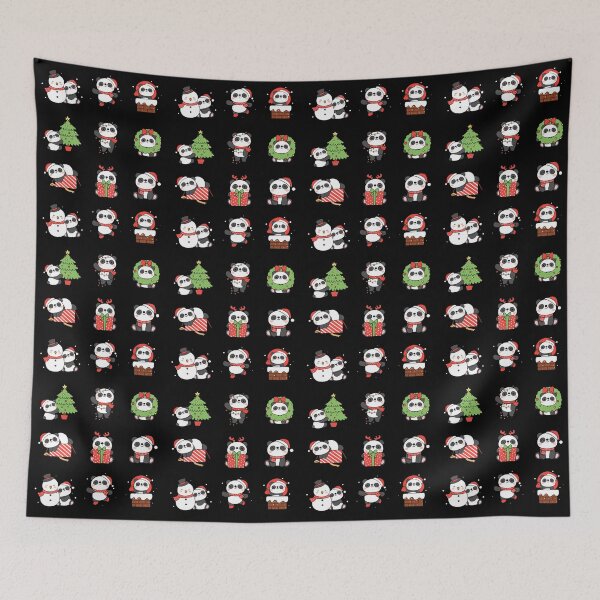 Item preview, Cute Christmas Pandas Set - Xmas Gift designed and sold by patternjp.