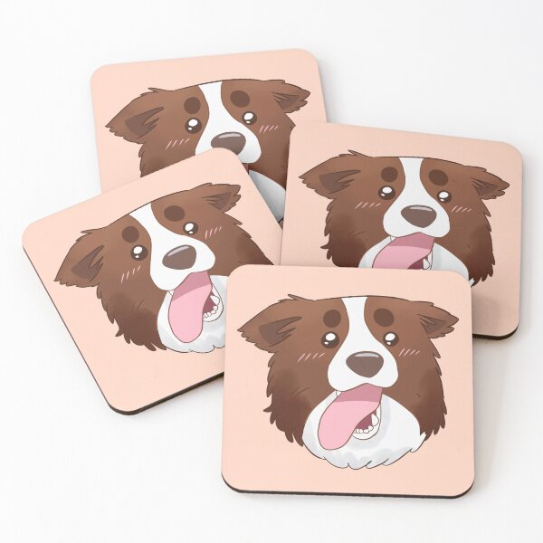 Item preview, Cute brown border collie dog face designed and sold by Yaragold.