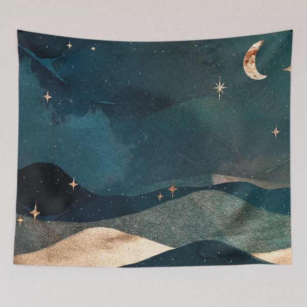 Item preview, Abstract starry moon night designed and sold by ArtStyleAlice.