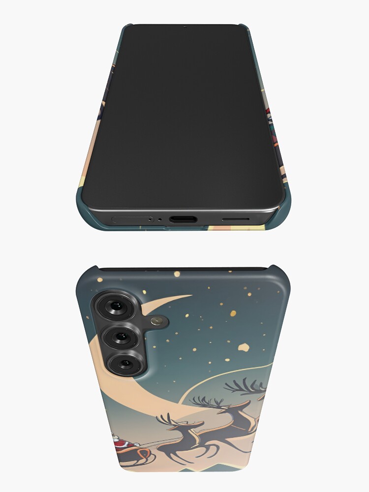 Thumbnail 3 of 4, Samsung Galaxy Phone Case, Santa Claus in sleigh with reindeers Minimalistic Drawing designed and sold by Patricks-Art.