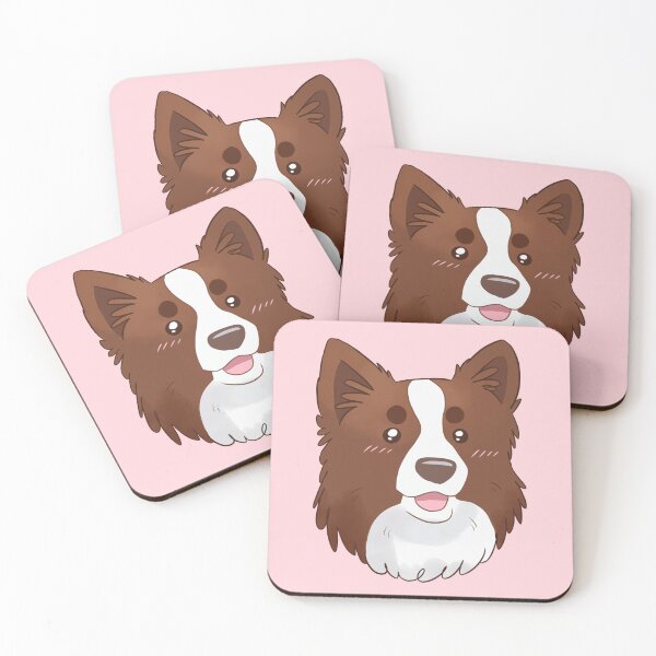 Item preview, Cute brown border collie dog face designed and sold by Yaragold.