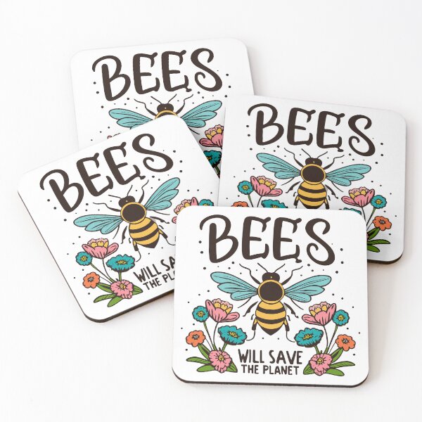 Item preview, Bees will save the planet floral design designed and sold by Leivenaar.