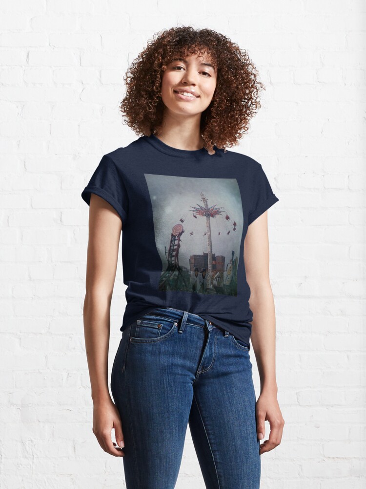 Thumbnail 4 of 7, Classic T-Shirt, Top of the World - Coney Island Brooklyn Art Photo - Brooklyn Lover Gift designed and sold by OneDayArt.