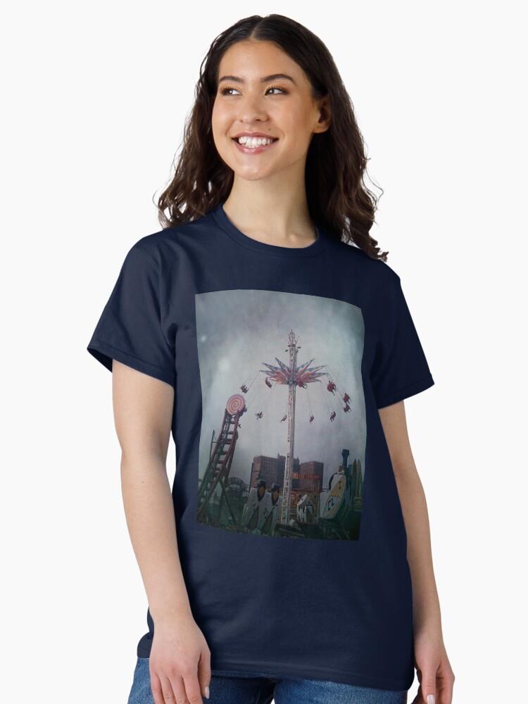 Thumbnail 1 of 7, Classic T-Shirt, Top of the World - Coney Island Brooklyn Art Photo - Brooklyn Lover Gift designed and sold by OneDayArt.