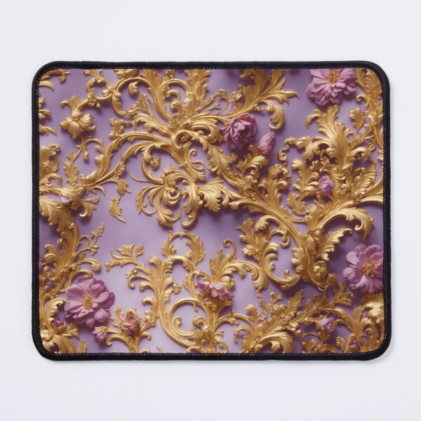 Item preview, High-quality floral pattern in baroque style - ideal for weddings - violet gold designed and sold by biiid.