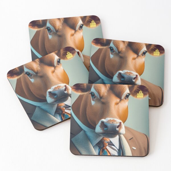 Item preview, cow posing in suit portrait designed and sold by RB Graphics.