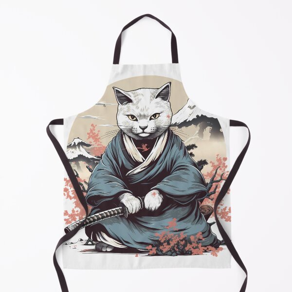 Item preview, White Cat Warrior with a Katana designed and sold by laika-et-al.