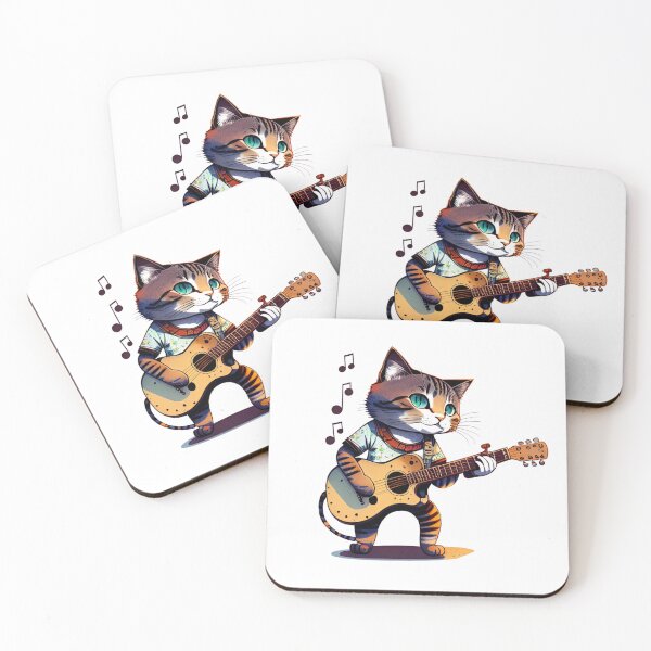 Item preview, Cute Cat Playing Guitar designed and sold by OnPointWear.