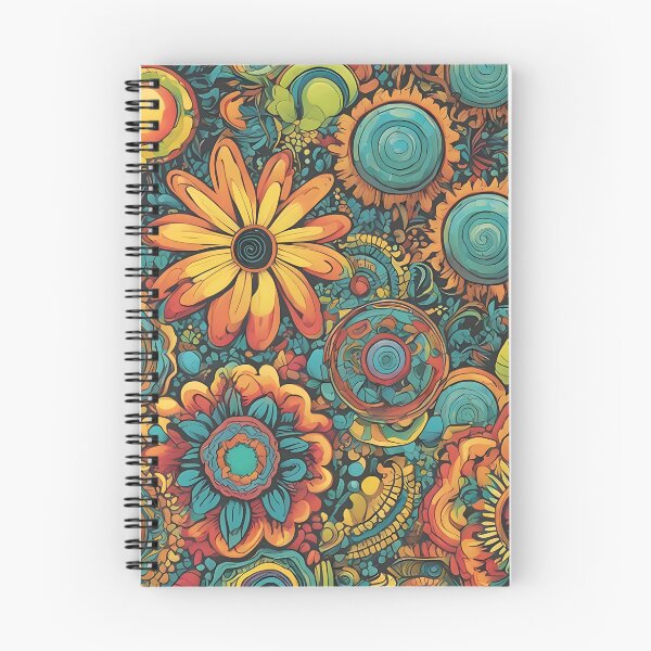 Aperçu de l'œuvre Beau motif floral rétro coloré. créée et vendue par ExtraEm.