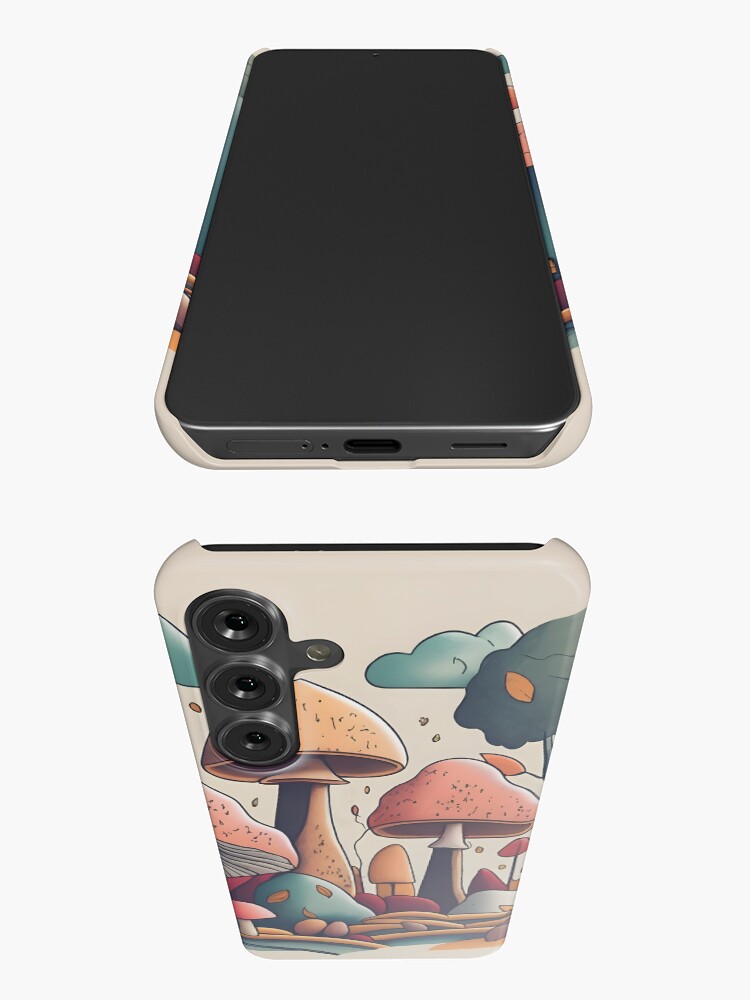 Thumbnail 3 of 4, Samsung Galaxy Phone Case, Autumn Landscape with Mushrooms Drawing designed and sold by Patricks-Art.