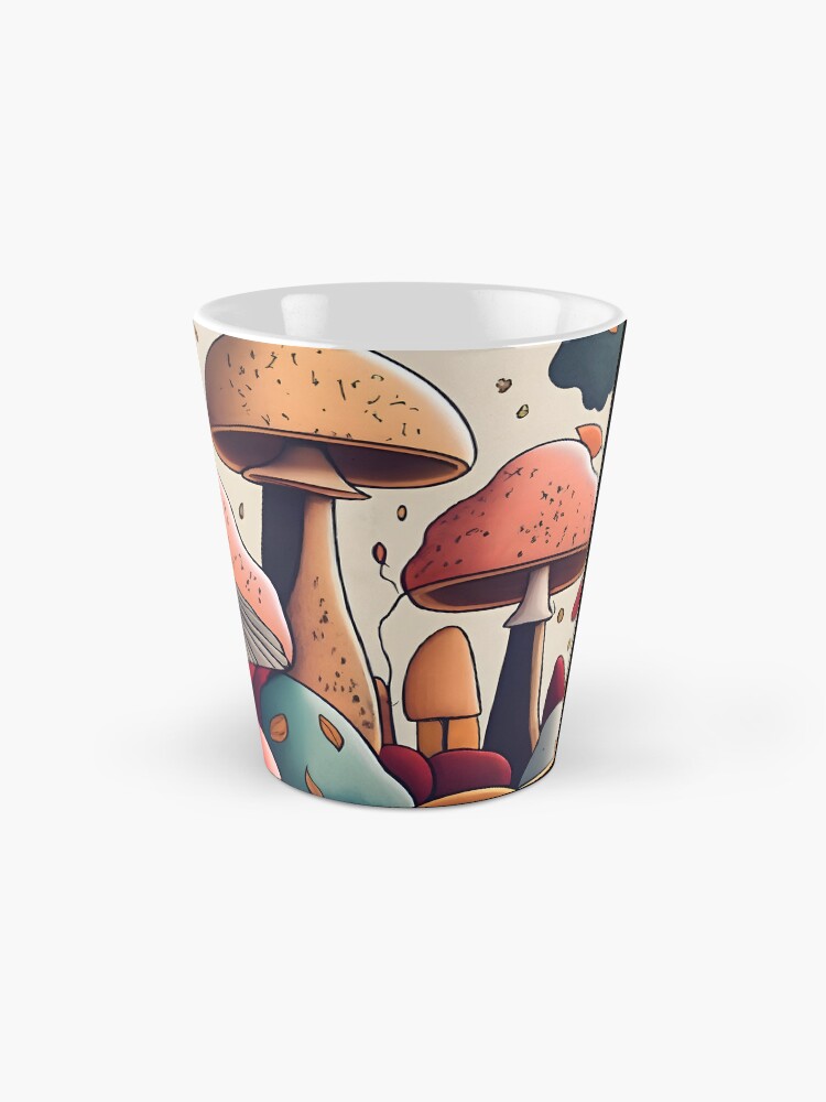 Thumbnail 2 of 4, Coffee Mug, Autumn Landscape with Mushrooms Drawing designed and sold by Patricks-Art.