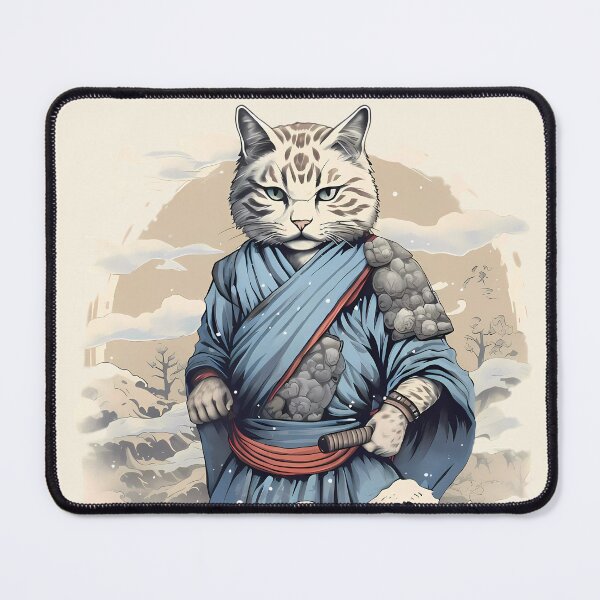 Item preview, Snow Bengal Samurai Cat designed and sold by laika-et-al.