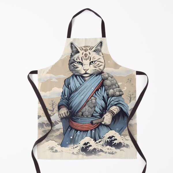 Item preview, Snow Bengal Samurai Cat designed and sold by laika-et-al.