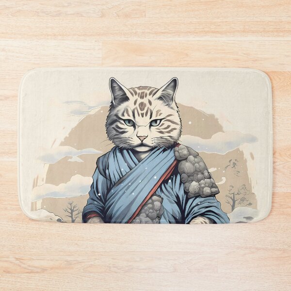 Item preview, Snow Bengal Samurai Cat designed and sold by laika-et-al.