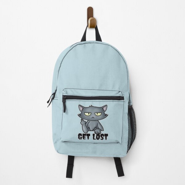 Middle finger shop cat backpack