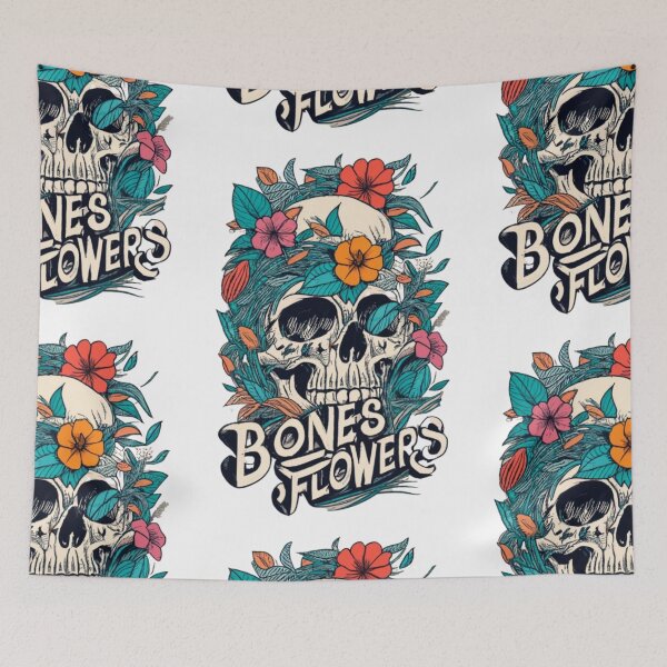 Item preview, Bones And Flowers designed and sold by ColorFlick.