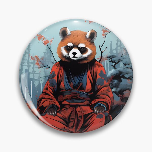 Item preview, Red Panda in Scarlet Hakama designed and sold by laika-et-al.