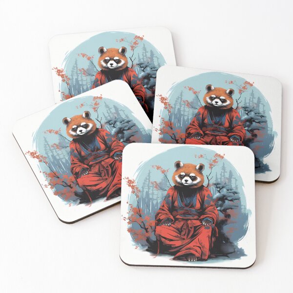 Item preview, Red Panda in Scarlet Hakama designed and sold by laika-et-al.