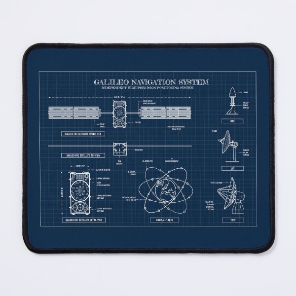 Item preview, Galileo Navigation System (Horizontal - Navy Blueprint) designed and sold by BGALAXY.