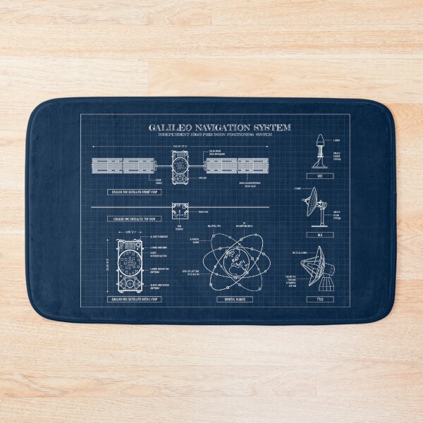 Item preview, Galileo Navigation System (Horizontal - Navy Blueprint) designed and sold by BGALAXY.
