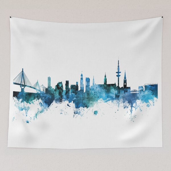 Item preview, Hamburg Germany Skyline designed and sold by ArtPrints.