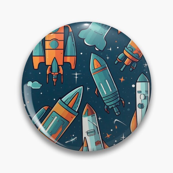 Item preview, Rockets and satellites seamless pattern designed and sold by MiraCleAI.