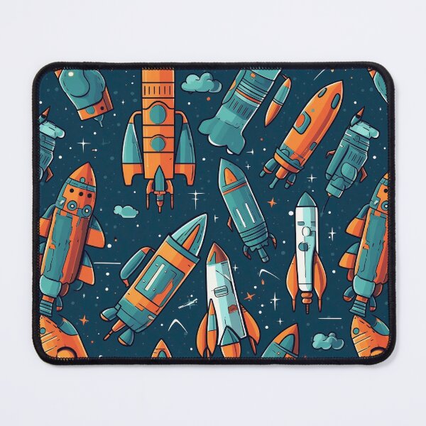 Item preview, Rockets and satellites seamless pattern designed and sold by MiraCleAI.