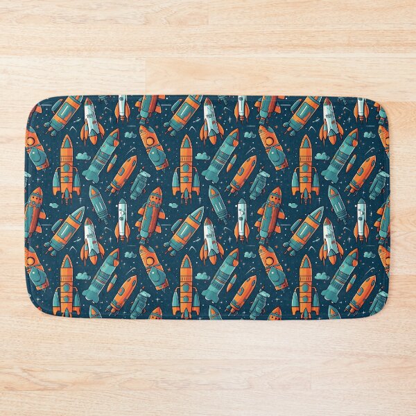 Item preview, Rockets and satellites seamless pattern designed and sold by MiraCleAI.