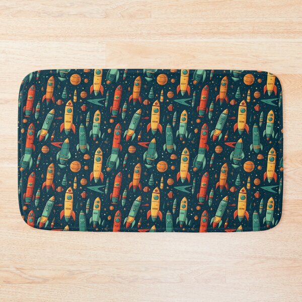Item preview, Rockets and satellites seamless pattern designed and sold by MiraCleAI.