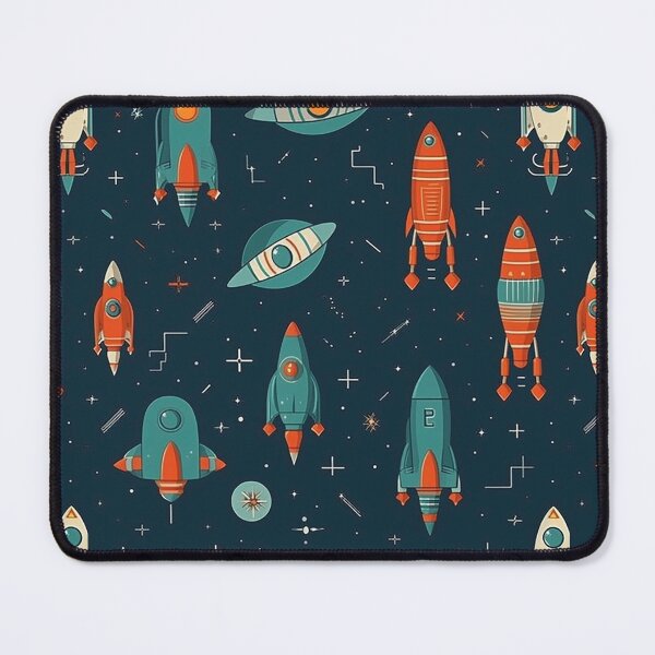 Item preview, Rockets and satellites seamless pattern designed and sold by MiraCleAI.