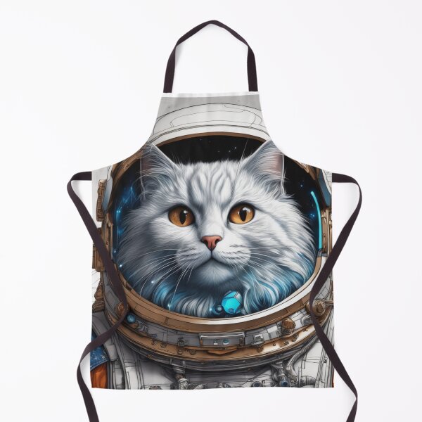 Item preview, white space cat with brown eyes with the full moon. Stellar cat. designed and sold by By-Jeff.